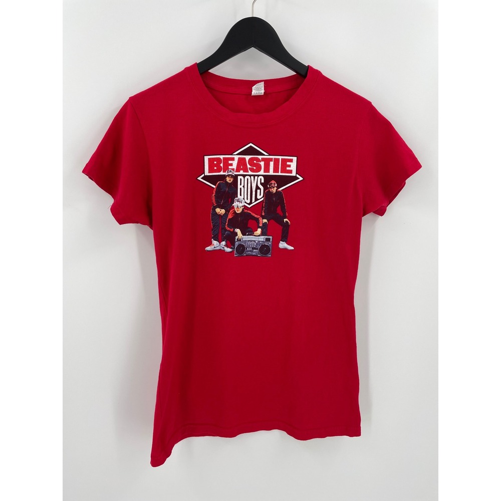 Beastie Boys T Shirt XL Red Hip Hop Rap Band Boombox Graphic Tultex Cotton
